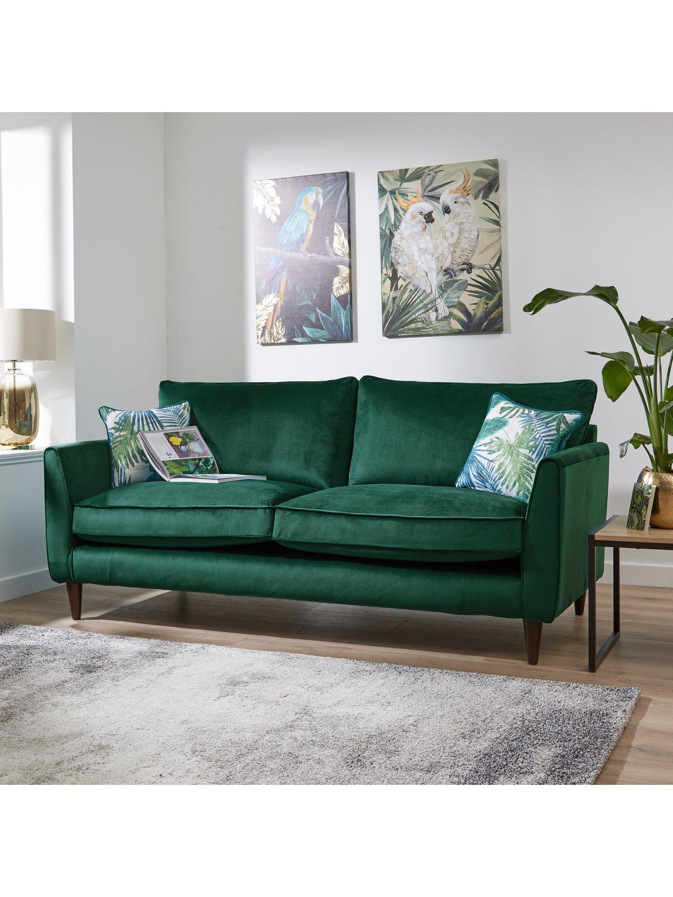 undefined Pasha Fabric 3 Seater Sofa