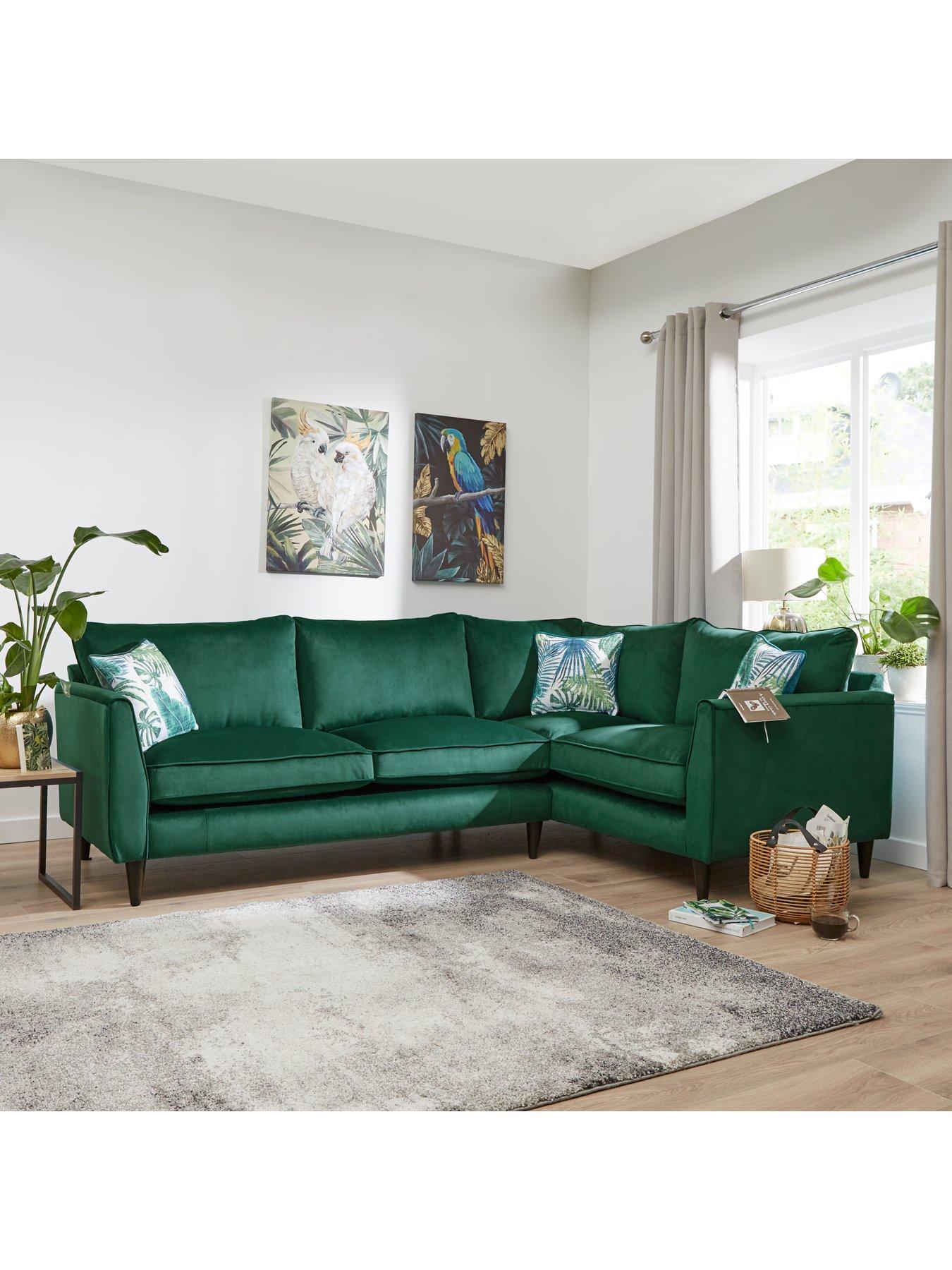 undefined Pasha Small Fabric Right Hand Chaise Sofa - Made to order in the UK