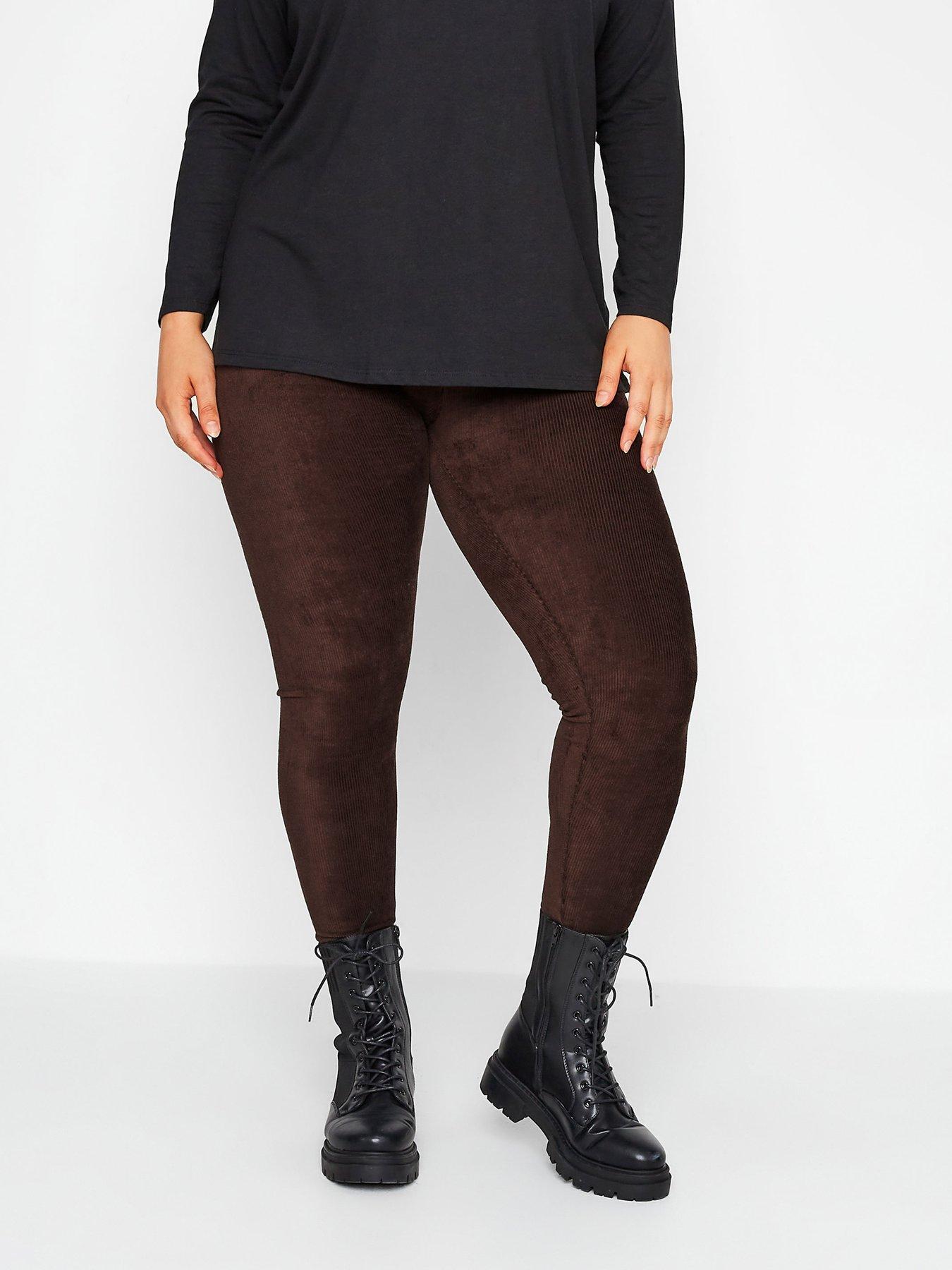 Black Velvet Cord Leggings