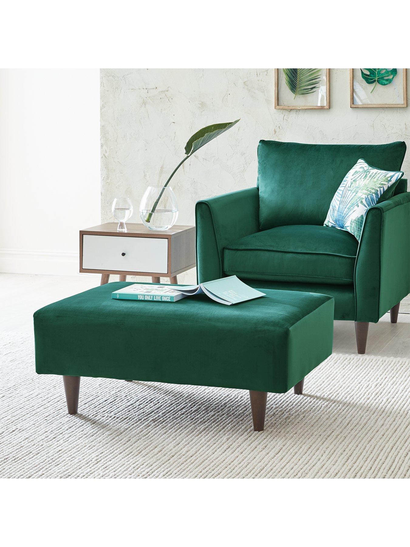 Very Home Pasha Fabric Footstool - Made to order in the UK