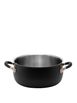 Product photograph of Meyer Accent Hard Anodised Ultra-durable 24 Cm Open Casserole from very.co.uk