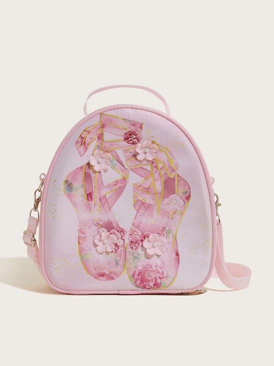 front image of monsoon-girls-ballet-shoe-bag-pink