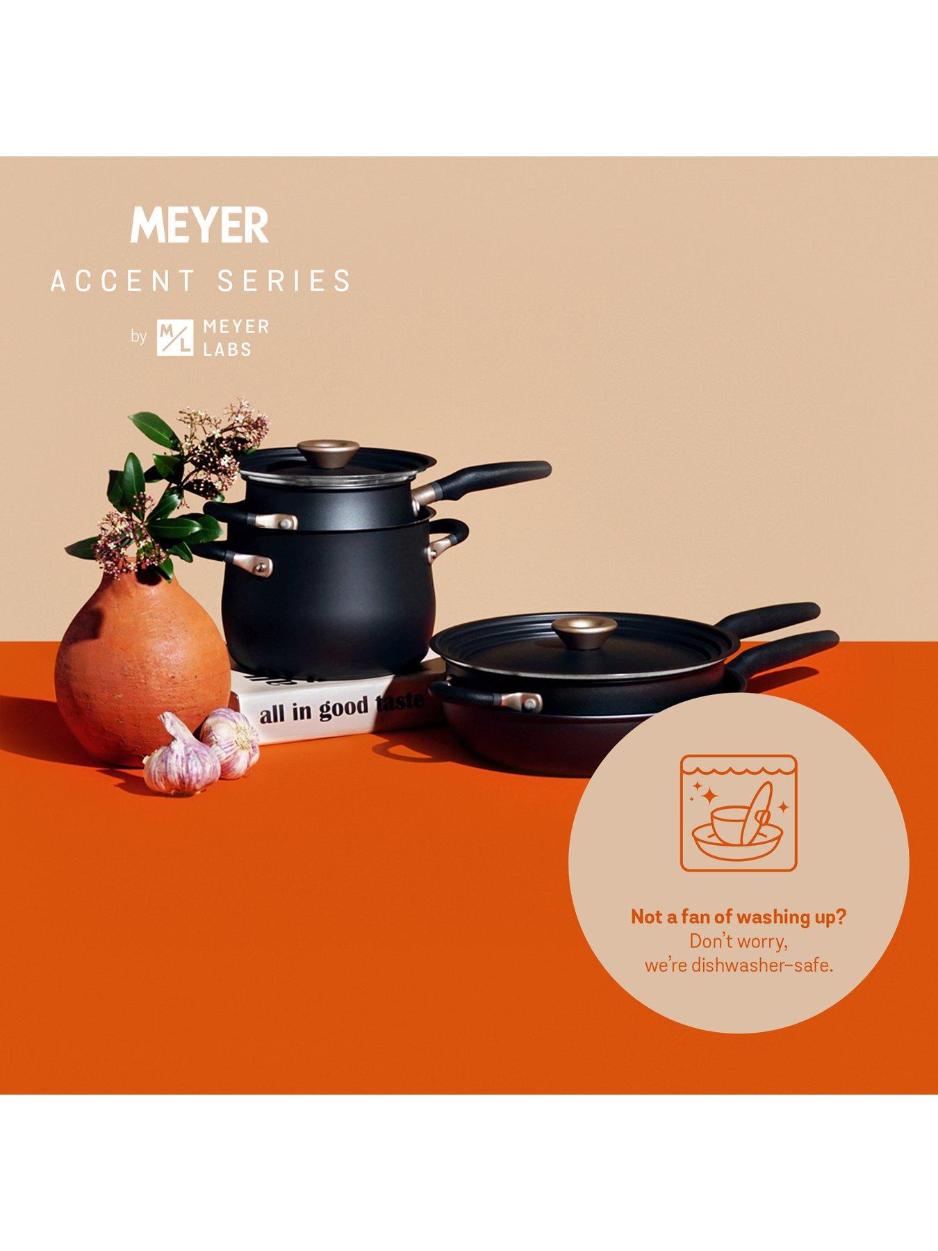 Image 4 of 7 of MEYER Accent Hard Anodised Ultra-Durable 6-Piece Essential Pots and Pans Set