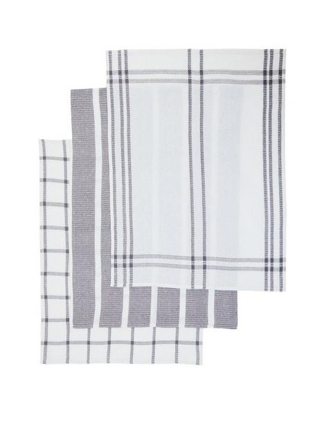 premier-housewares-set-of-3nbspdoro-waffle-tea-towels-grey-and-white