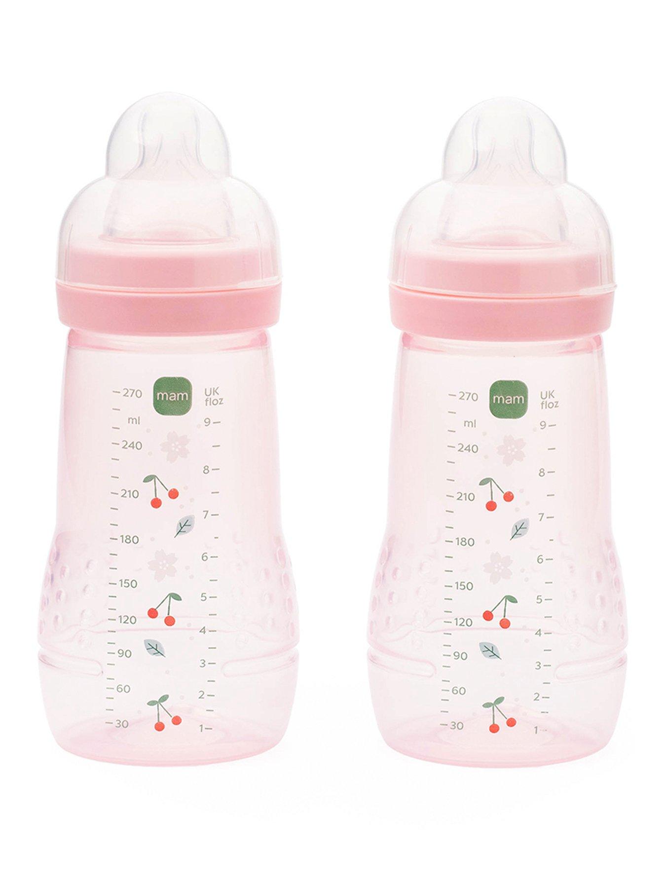 MAM Easy Active 270ml Baby Bottle 2pk - Pink