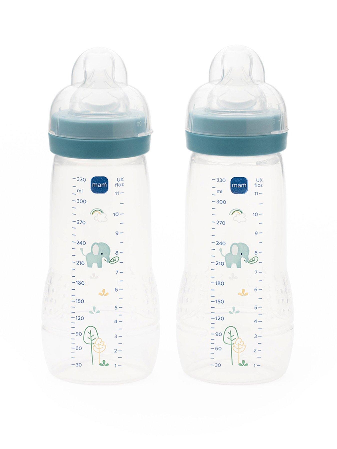 MAM Easy Active Baby Bottle 330ml 2pk - Blue