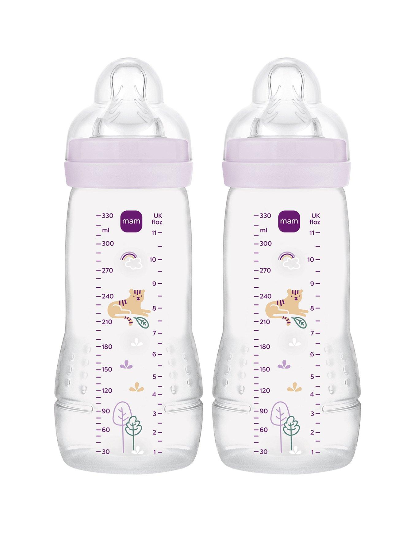 MAM EA 330ml 2 pack Baby Bottle Set Pink Very