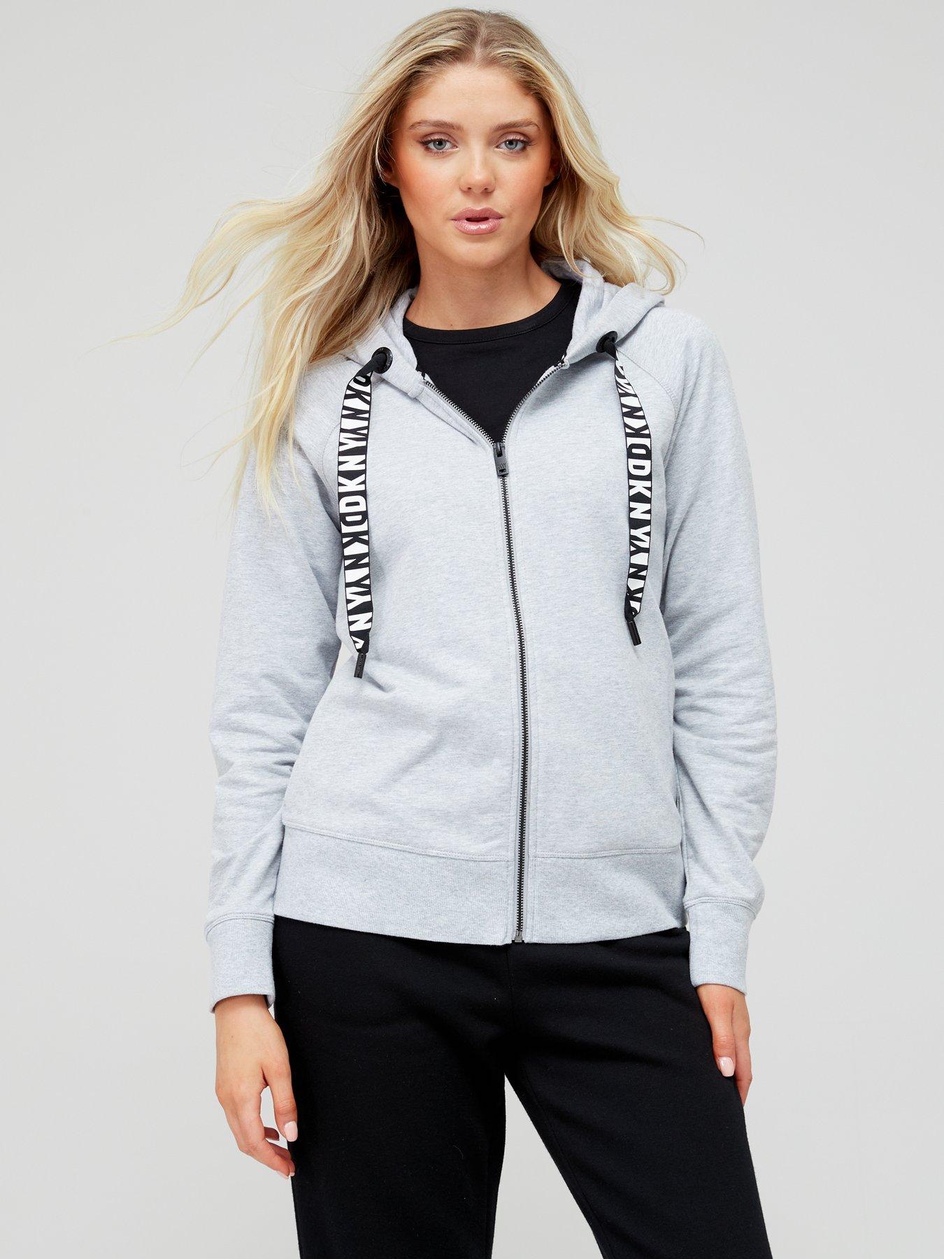 dkny zip hoodie women's