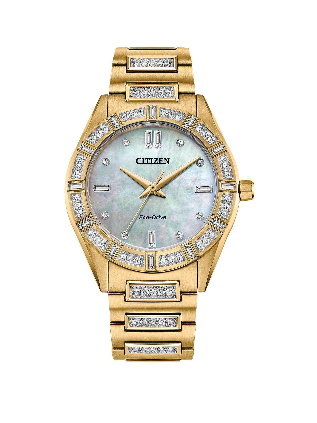 Product photograph of Citizen Ladies Eco-drive Crystals Watch from very.co.uk