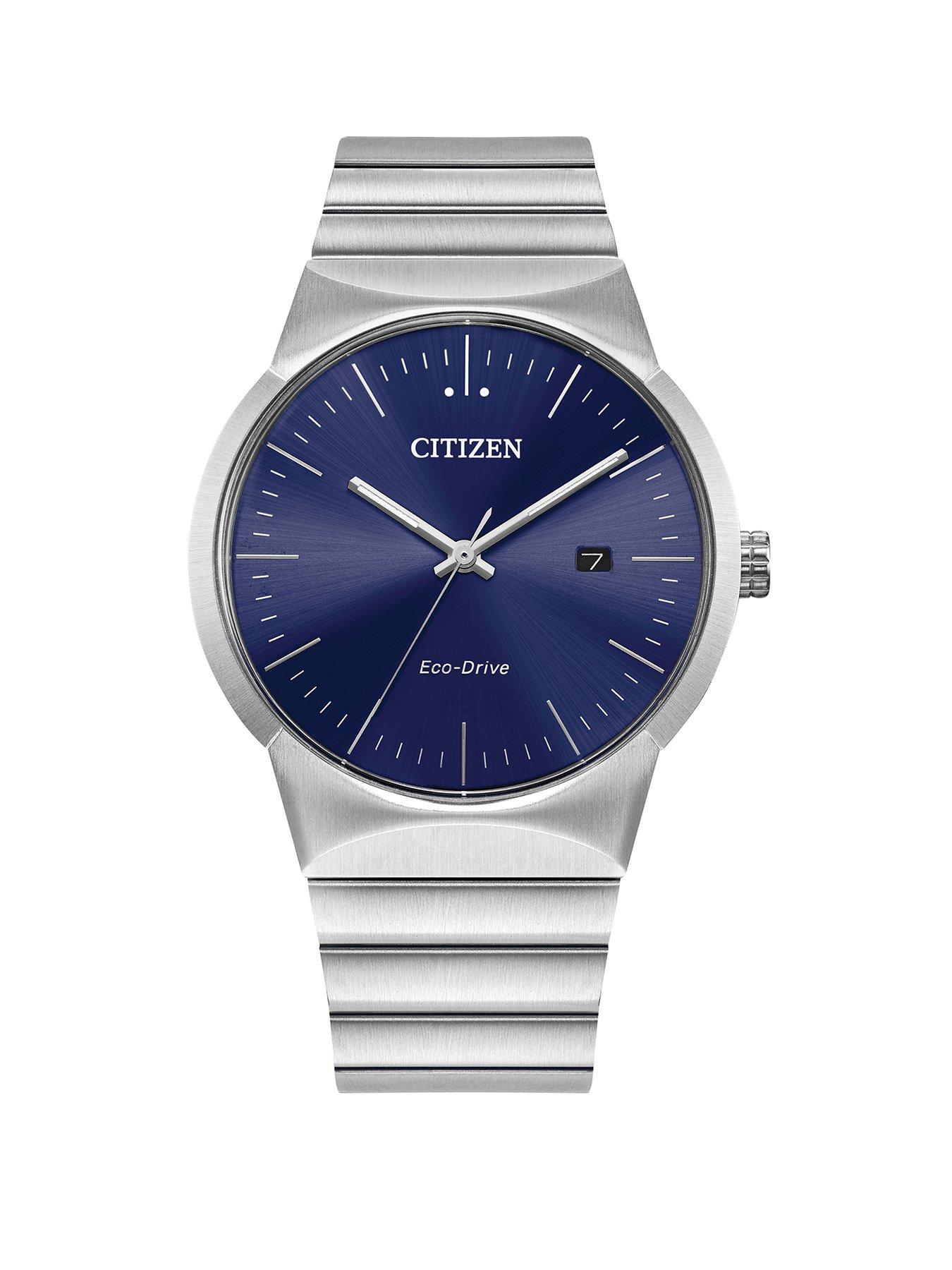 Product photograph of Citizen Gents Eco-drive Bracelet Watch from very.co.uk