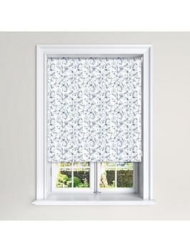 Product photograph of Very Home Coastal Floral Printed Blackout Roller Blind from very.co.uk