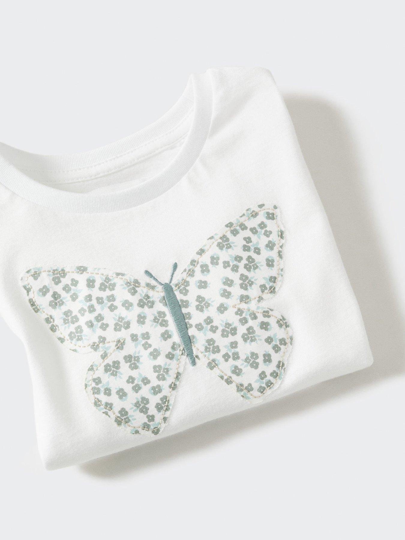 Mango Baby Girls Butterfly Tshirt very.co.uk