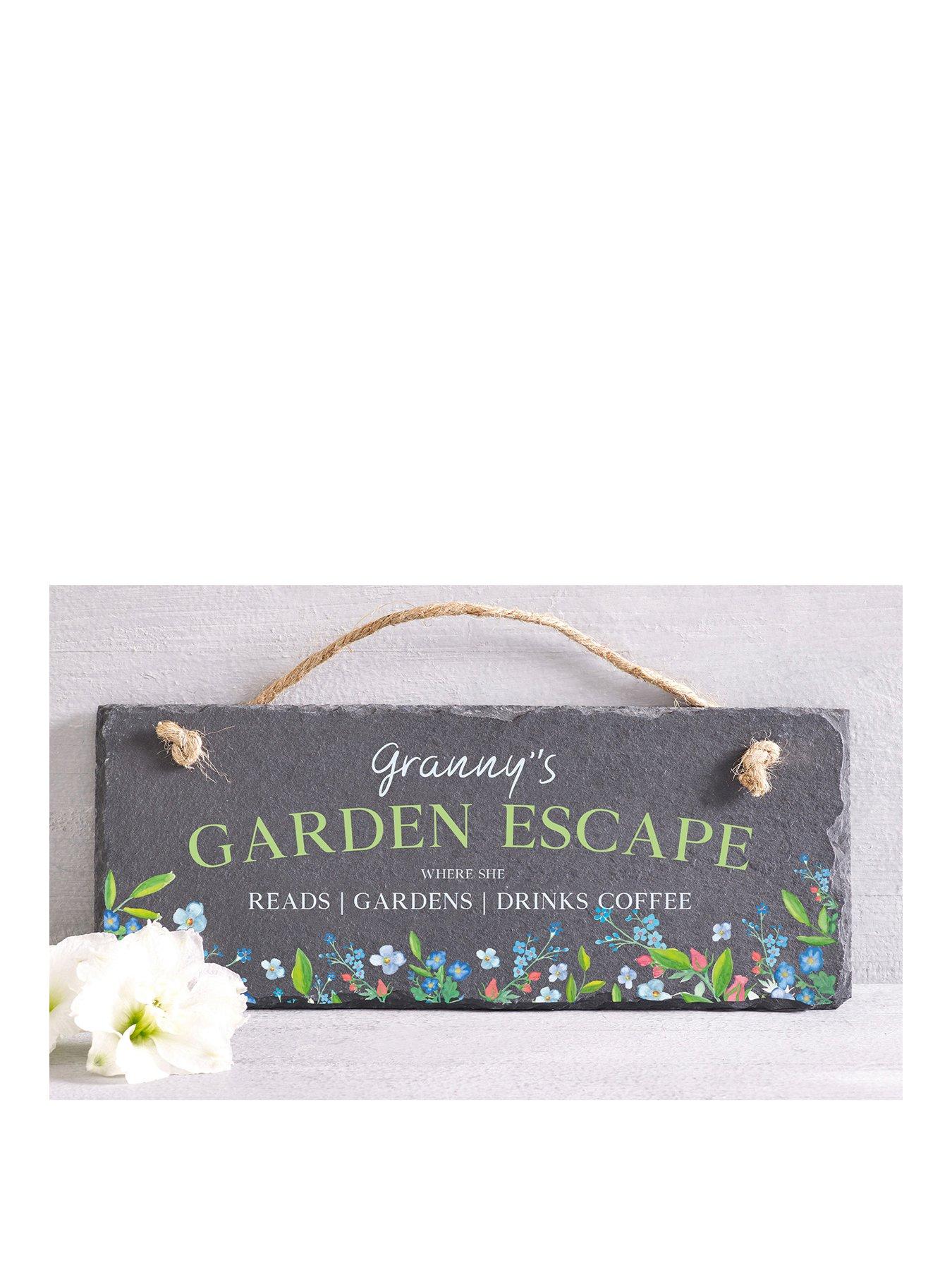 Product photograph of Love Abode Personalised Garden Sign from very.co.uk