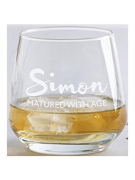 Product photograph of Love Abode Personalised Whiskey Tumbler from very.co.uk