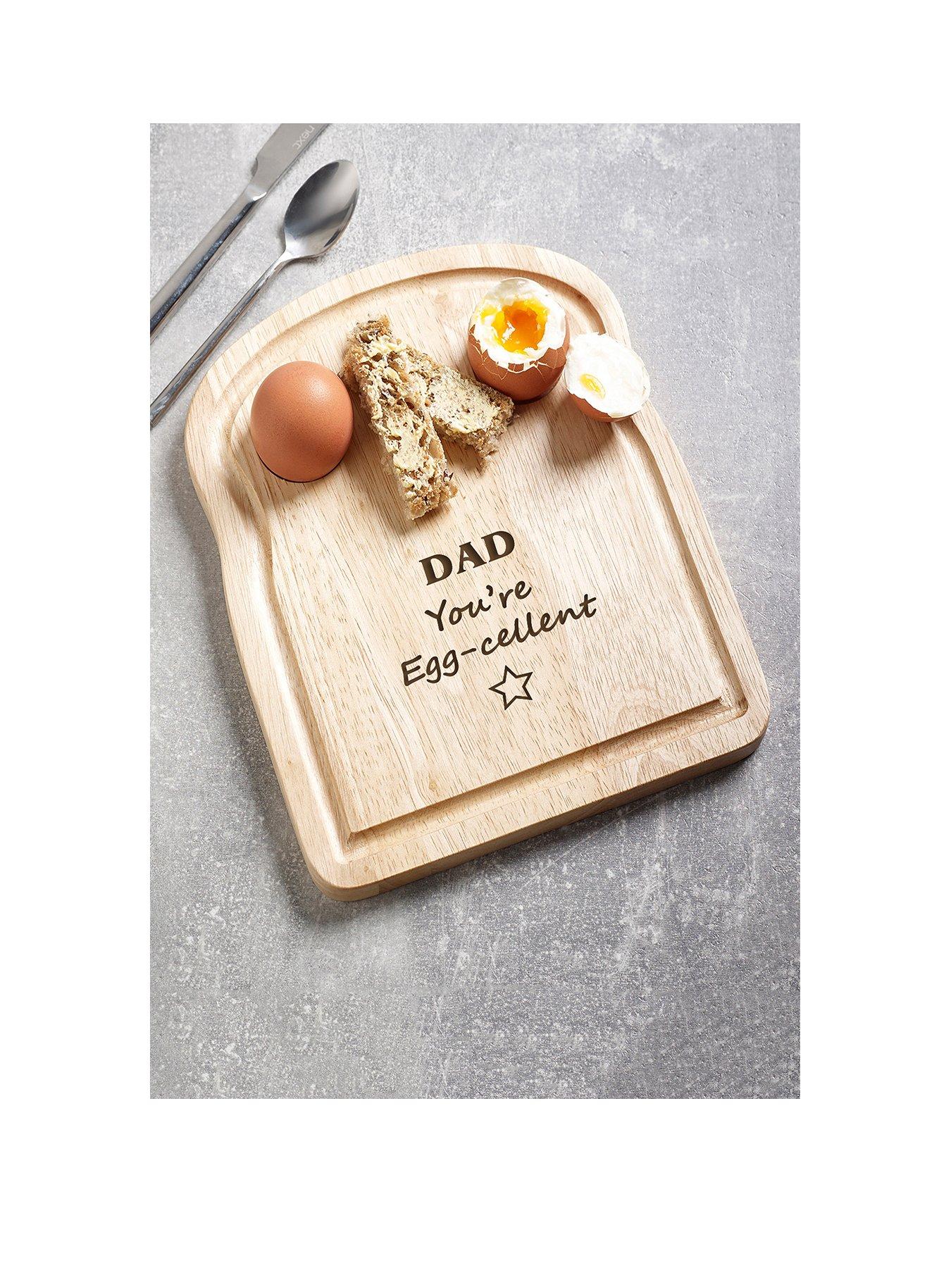 Product photograph of Love Abode Personalised Eggcelent Food Board from very.co.uk