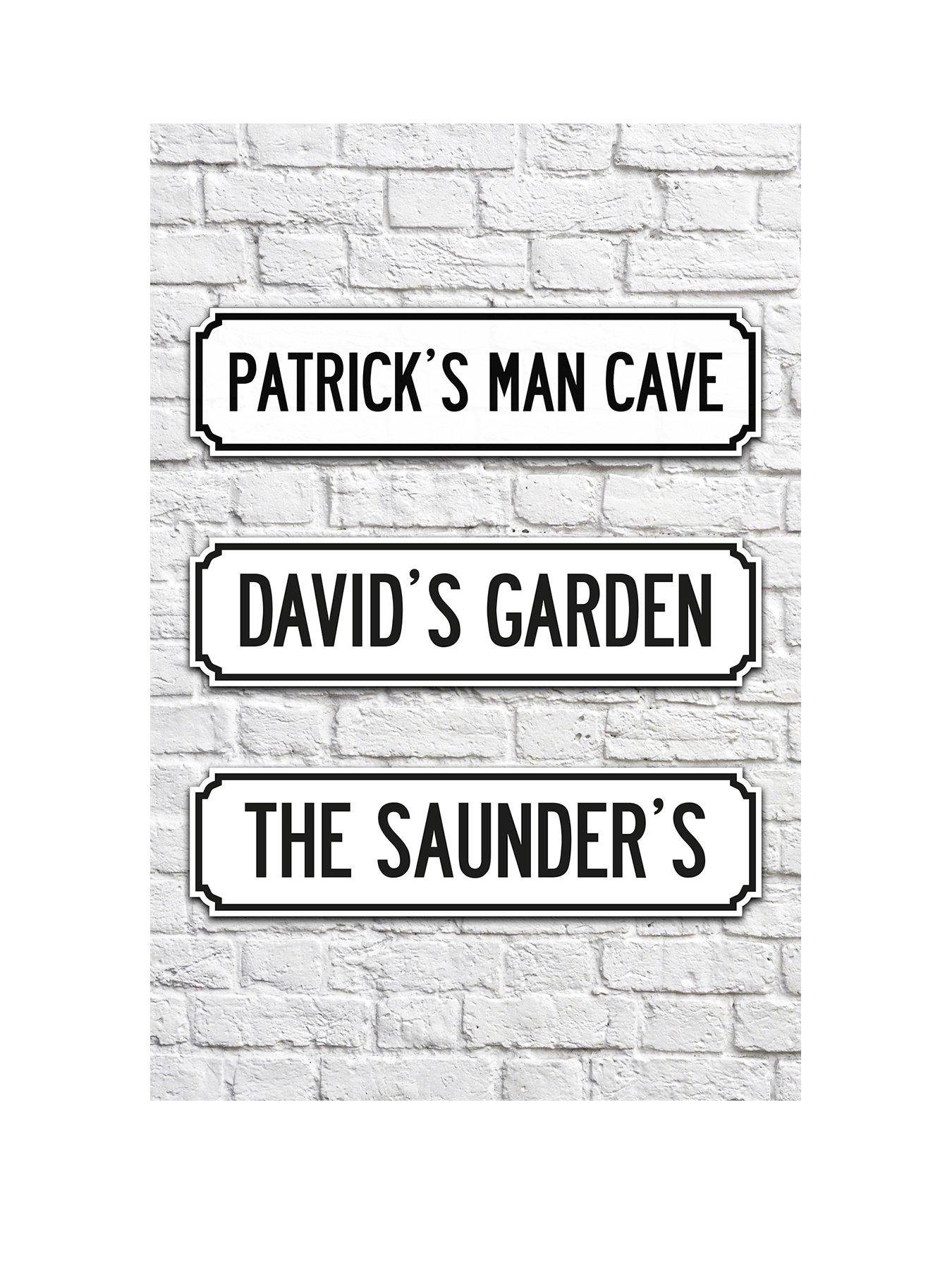 Product photograph of Love Abode Personalised Vintage Road Sign from very.co.uk