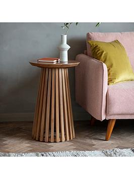 Product photograph of Gallery Bromley Slatted Side Table from very.co.uk