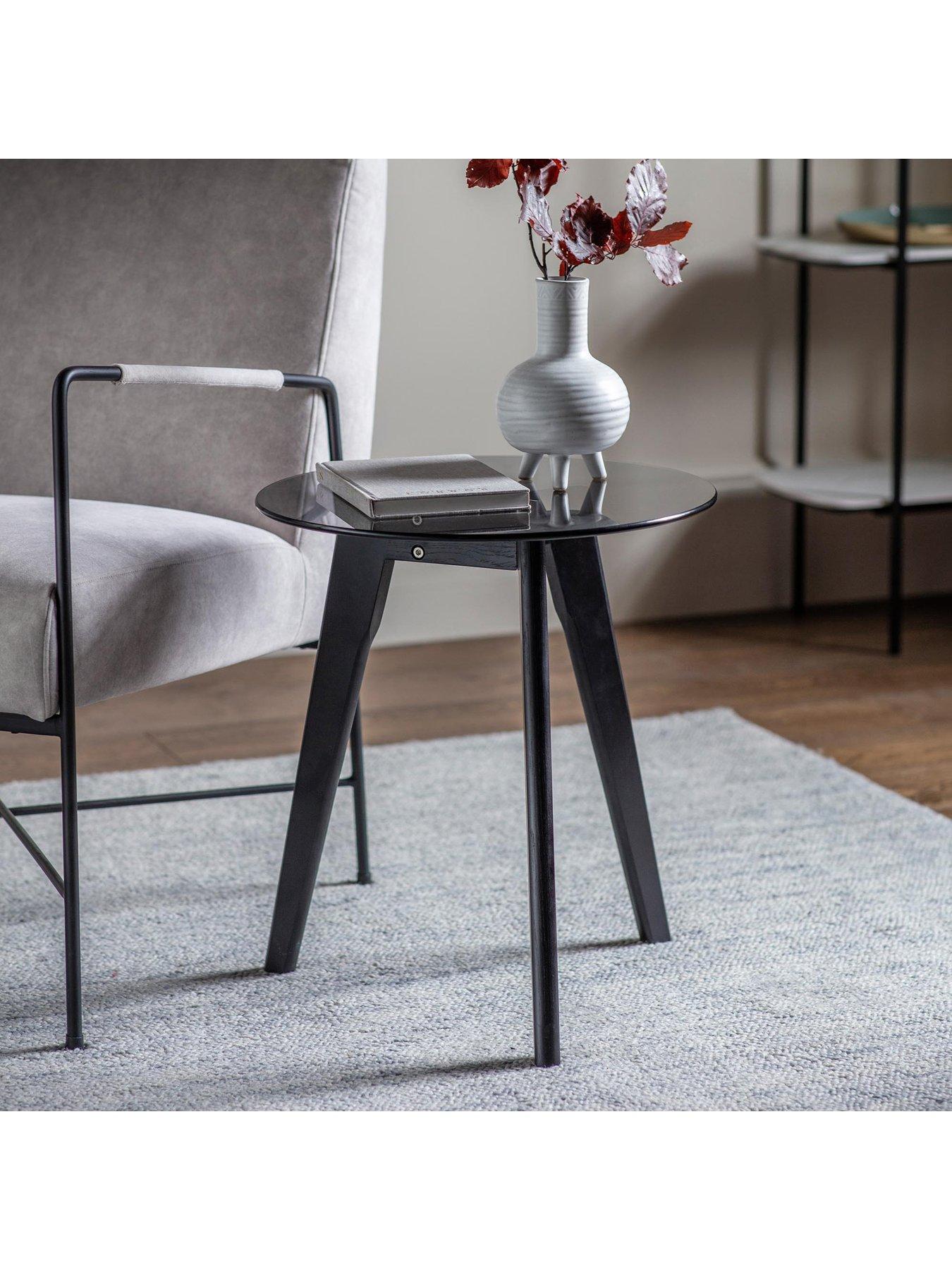 Gallery Simard Round Side Table Black