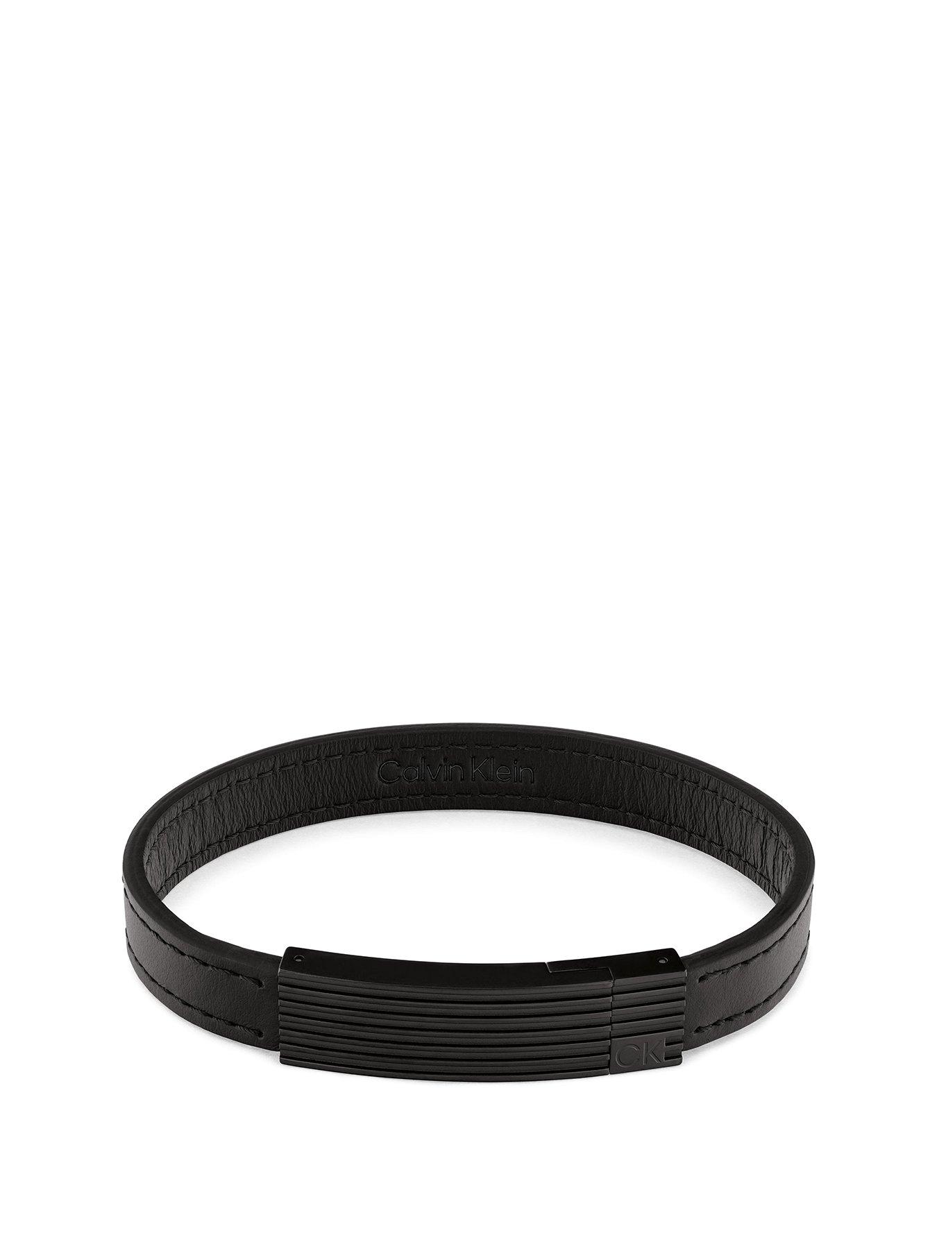 Calvin klein men's store leather bracelet