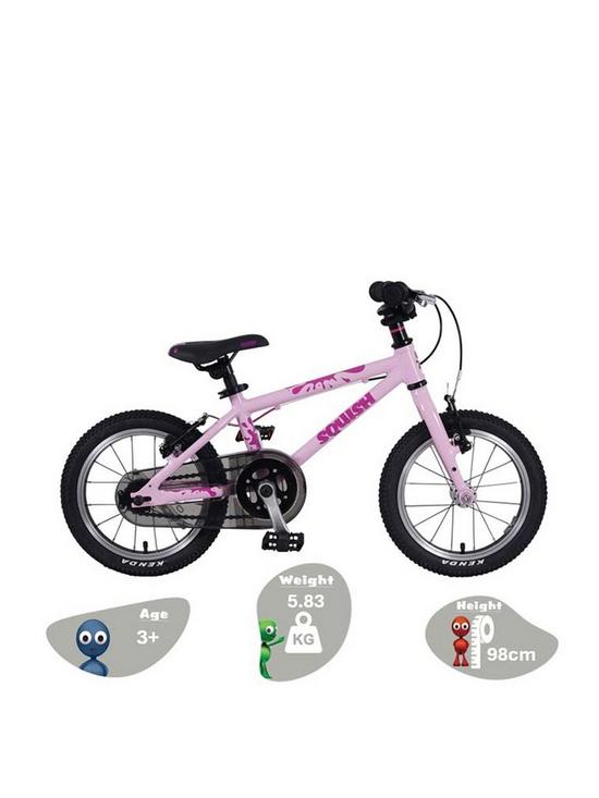 stillFront image of squish-lightweight-14-wheel-childrens-bike-pink