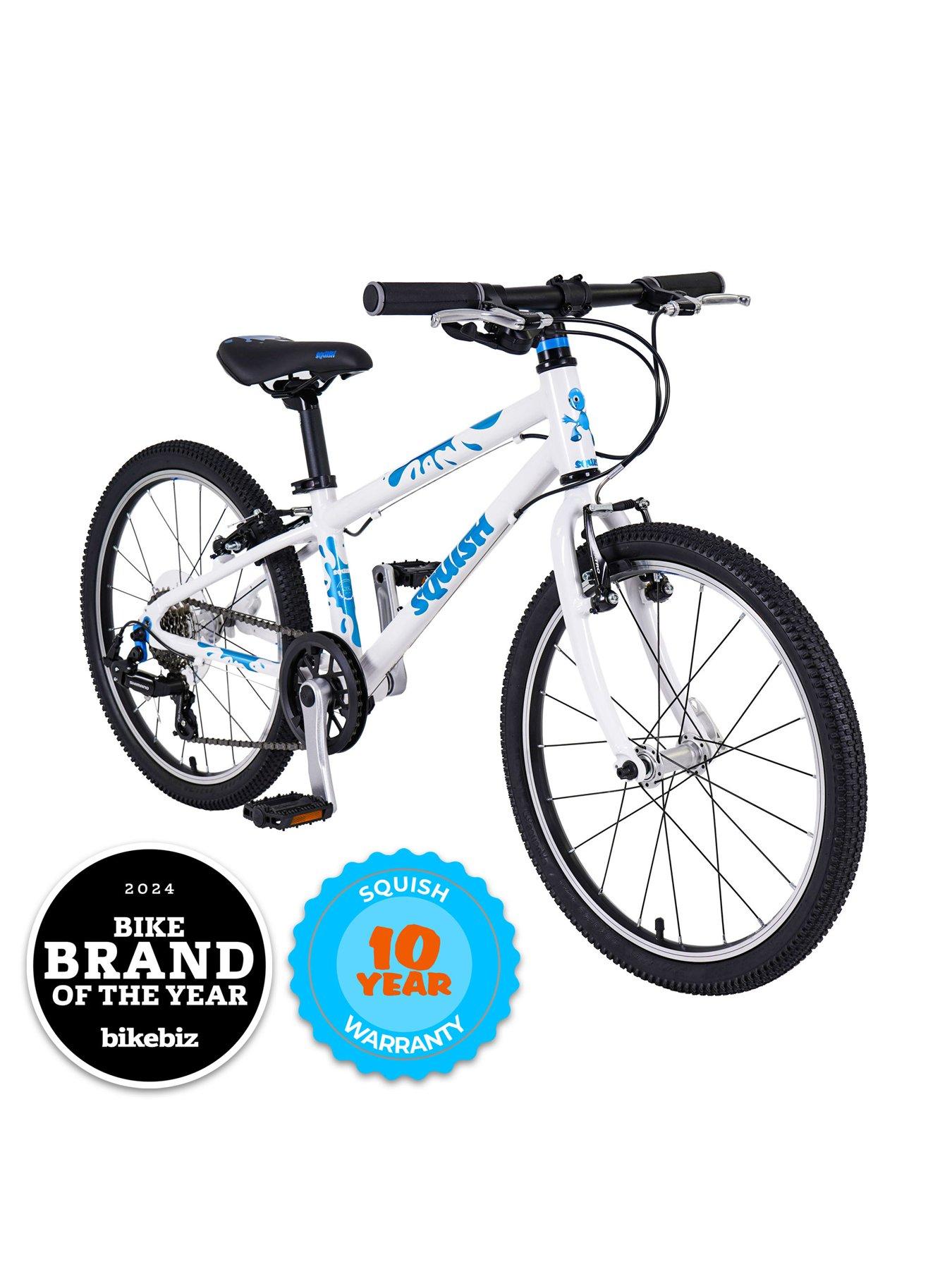 White and best sale blue bike