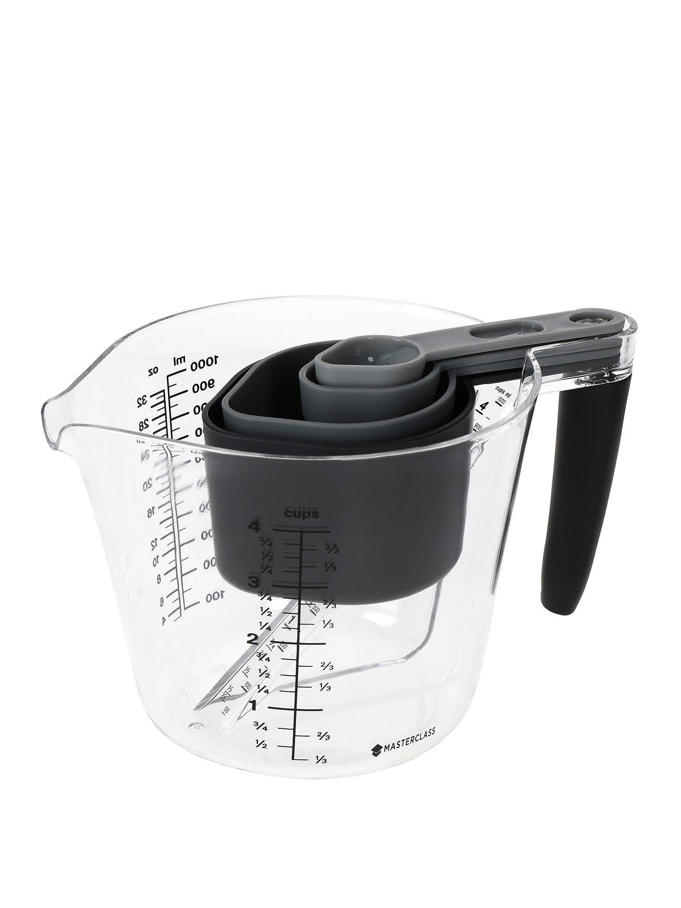 Product photograph of Masterclass Smart Space 5-piece Stackable Measuring Set from very.co.uk