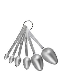 Product photograph of Masterclass Smart Space 6-piece Measuring Spoon Set from very.co.uk