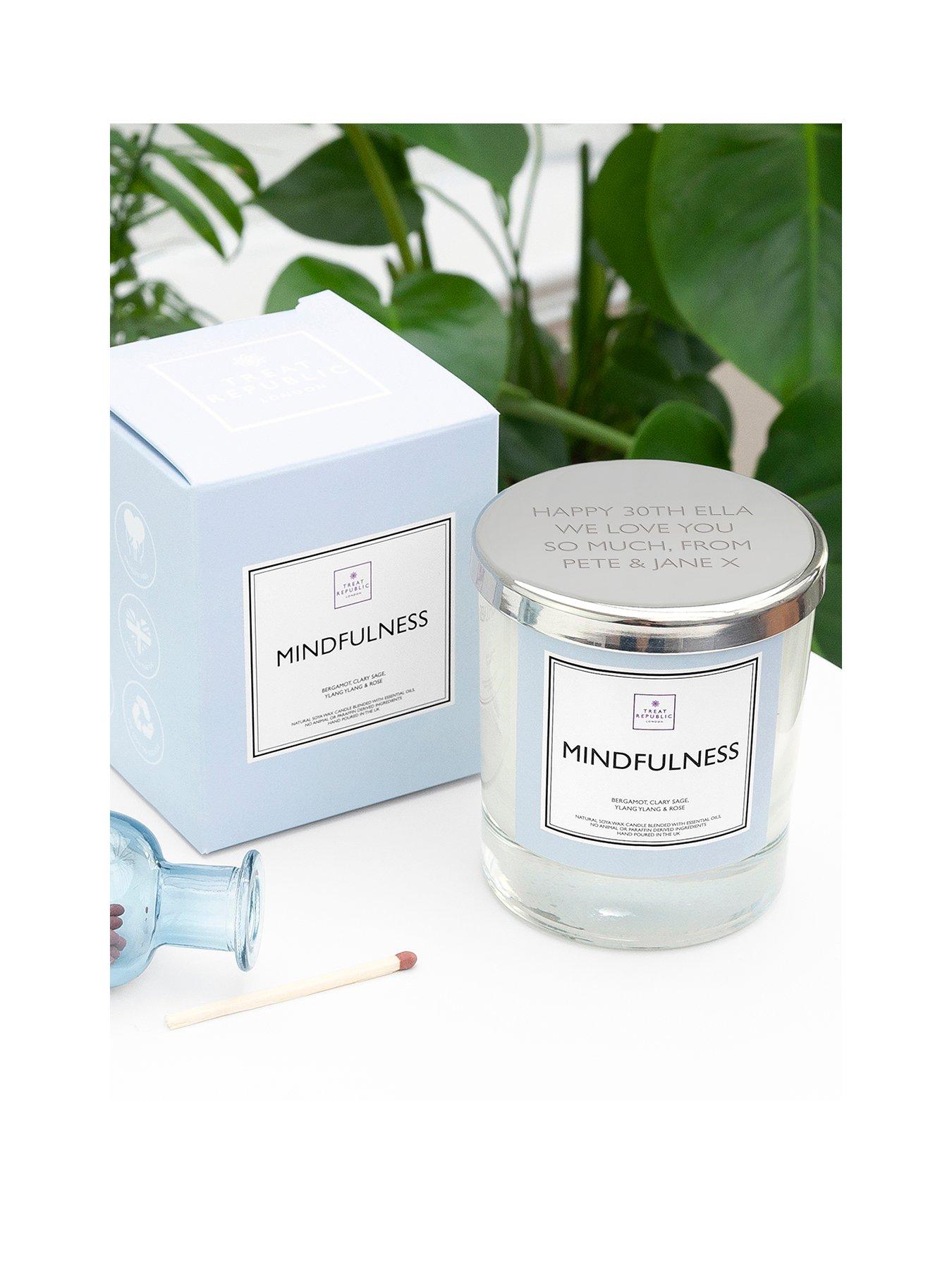 Product photograph of Treat Republic Personalised Mindfulness Scented Candle from very.co.uk