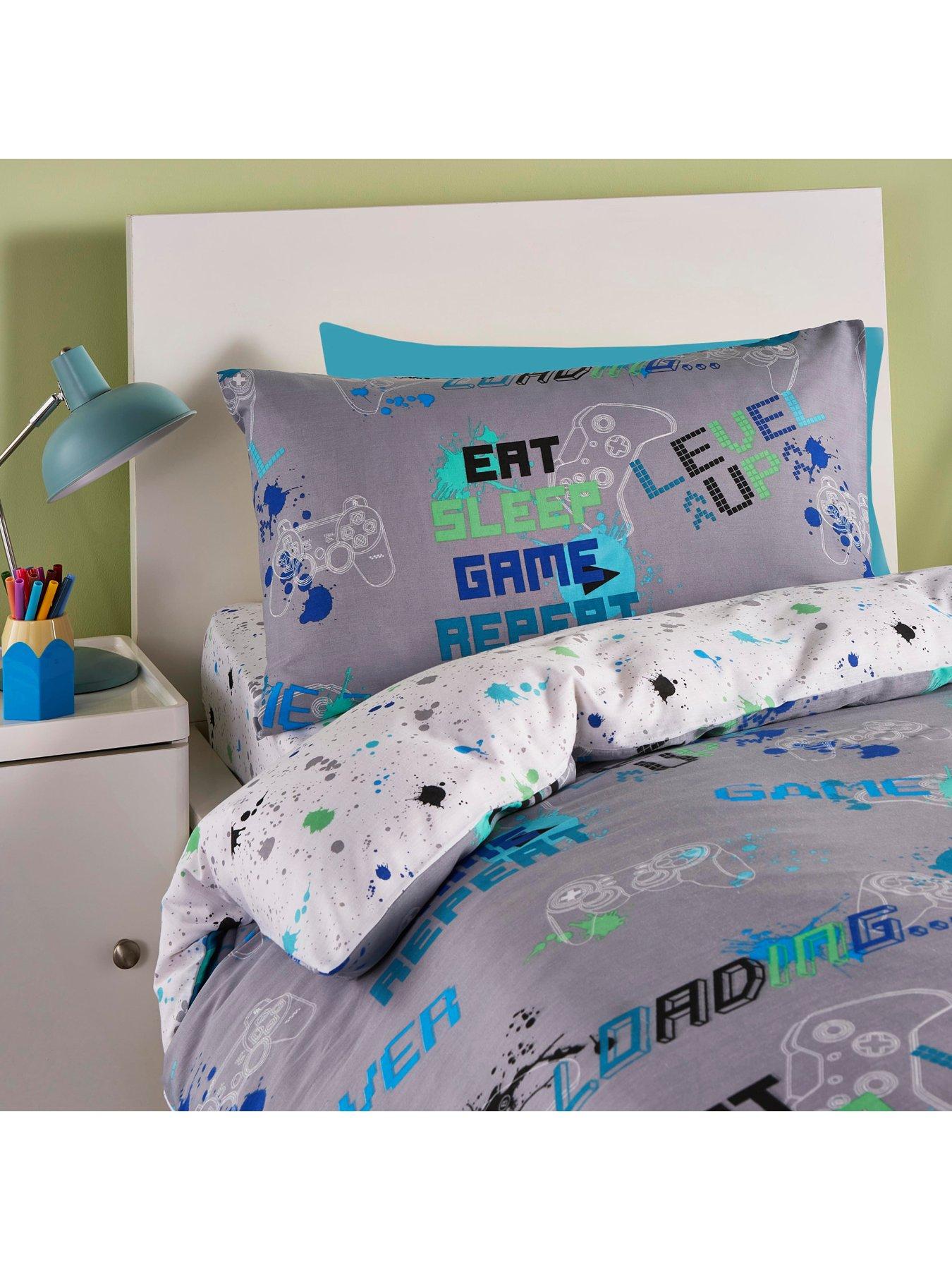 Image 3 of 4 of Bedlam Game Glow In The Dark Single Duvet Cover Set - Multi