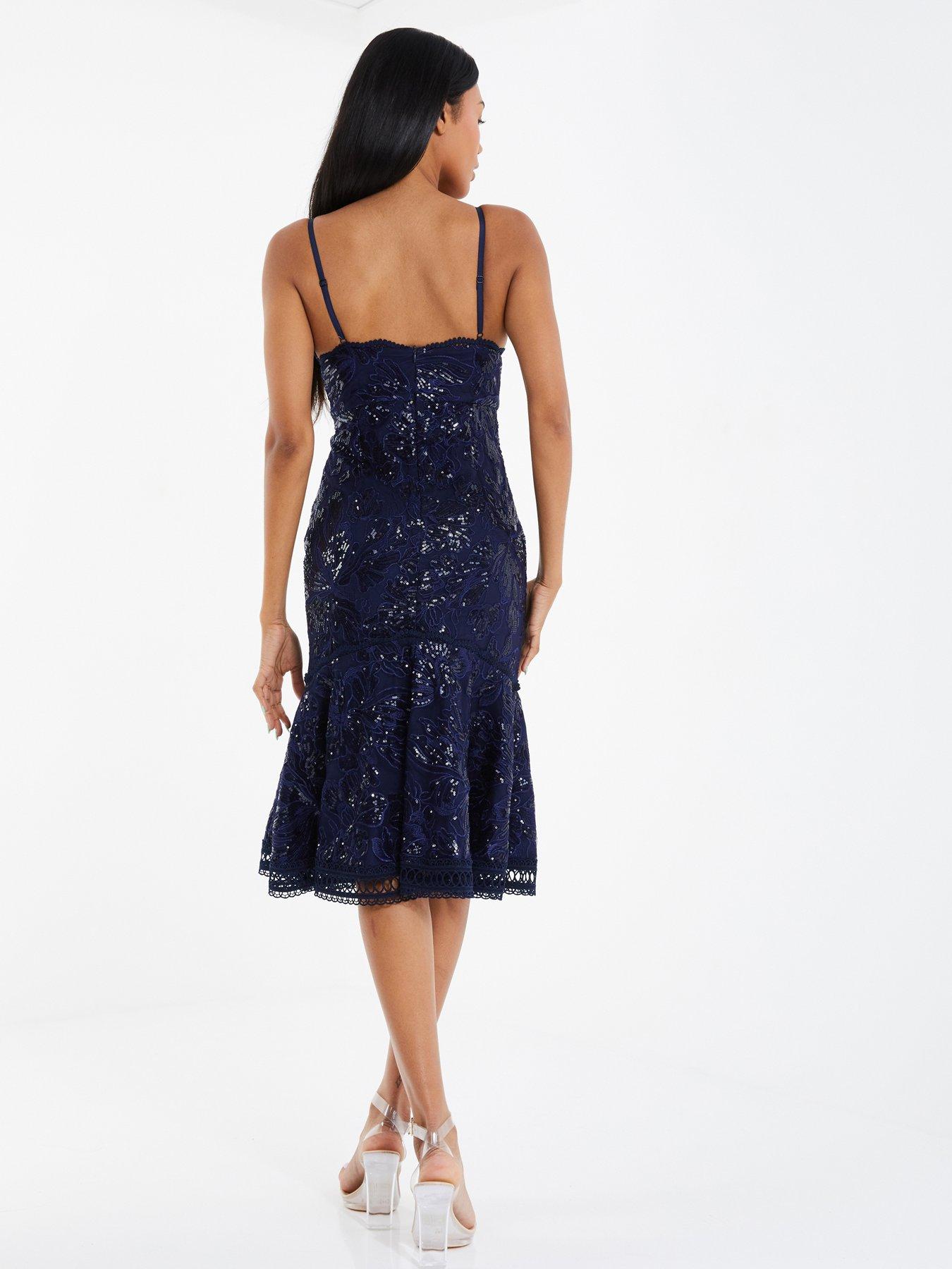 Sequin lace midi store dress