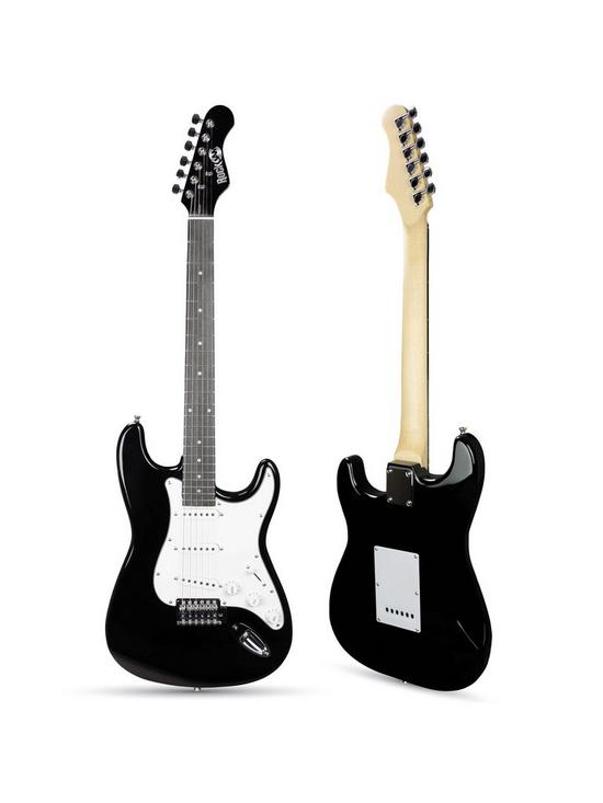 stillFront image of rockjam-full-size-electric-guitar-super-kit-rjeg06-black