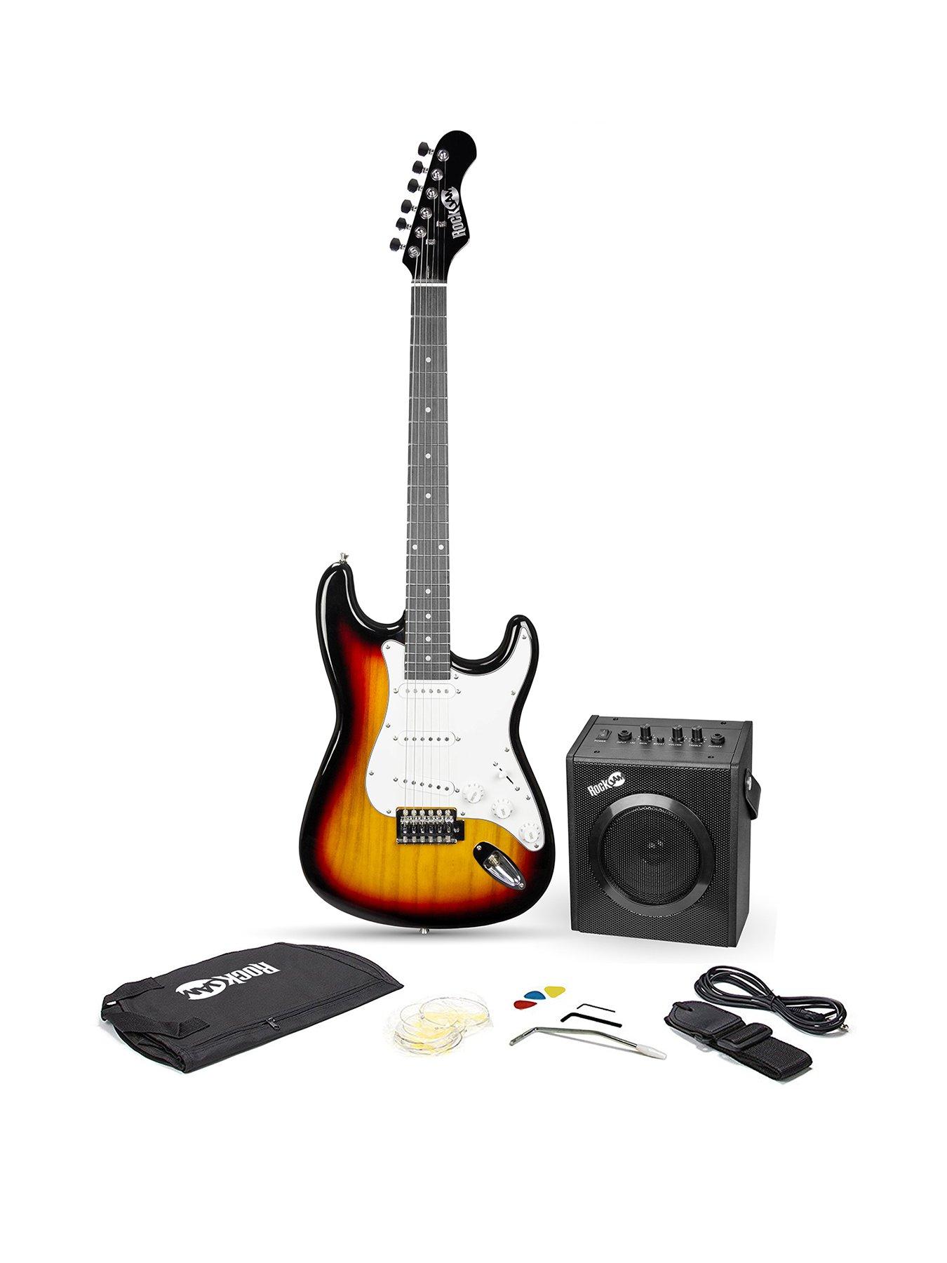 RockJam Full Size Electric Guitar Super Kit RJEG06 Sunburst very.co.uk