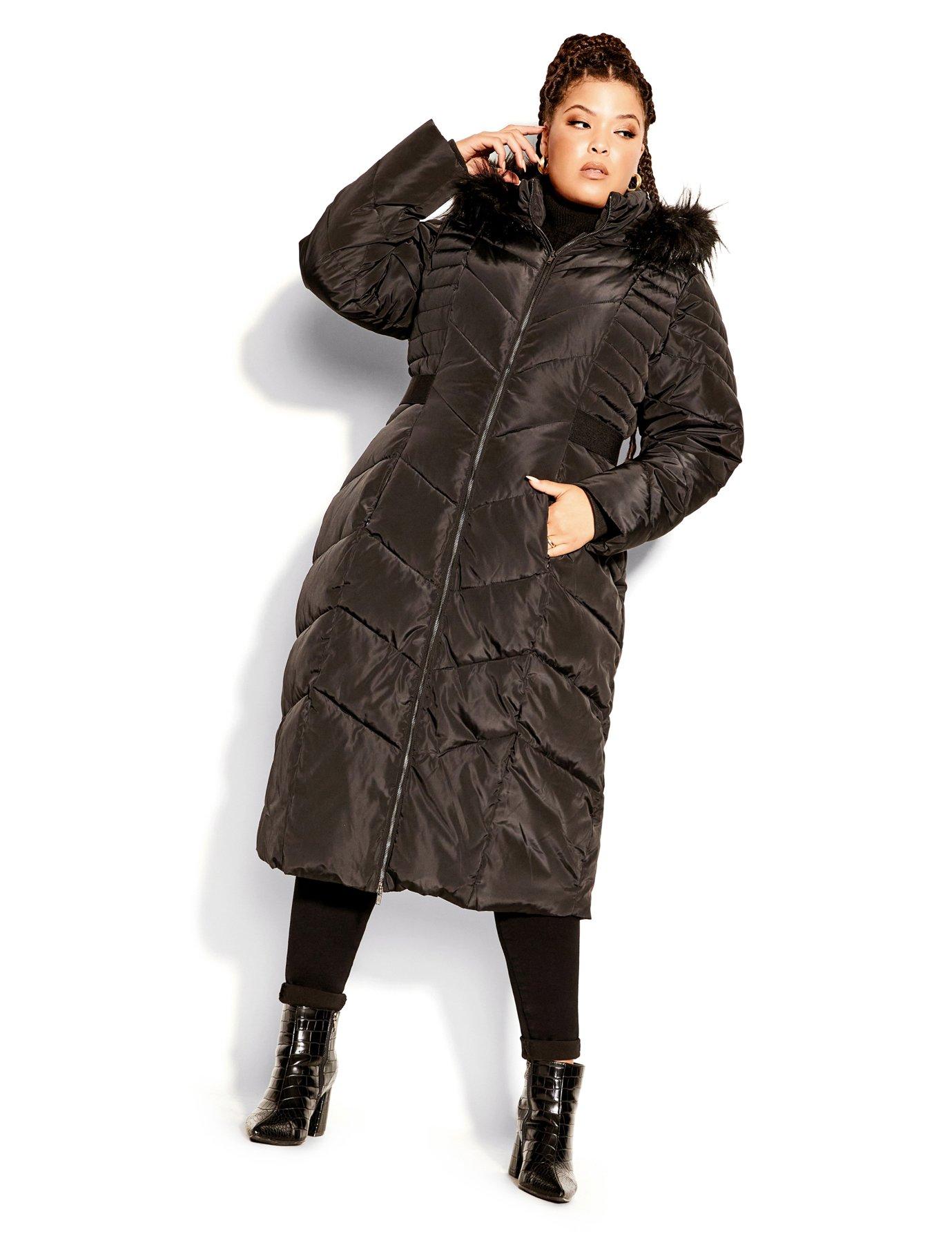 Long Puffer Jacket Black