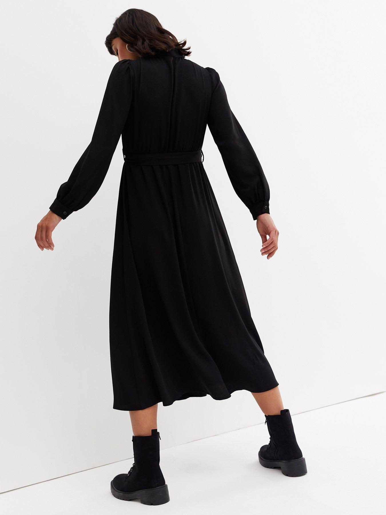 Long sleeve on sale shirt dress midi