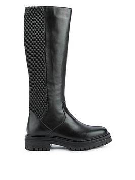 geox iridea knee boots - black