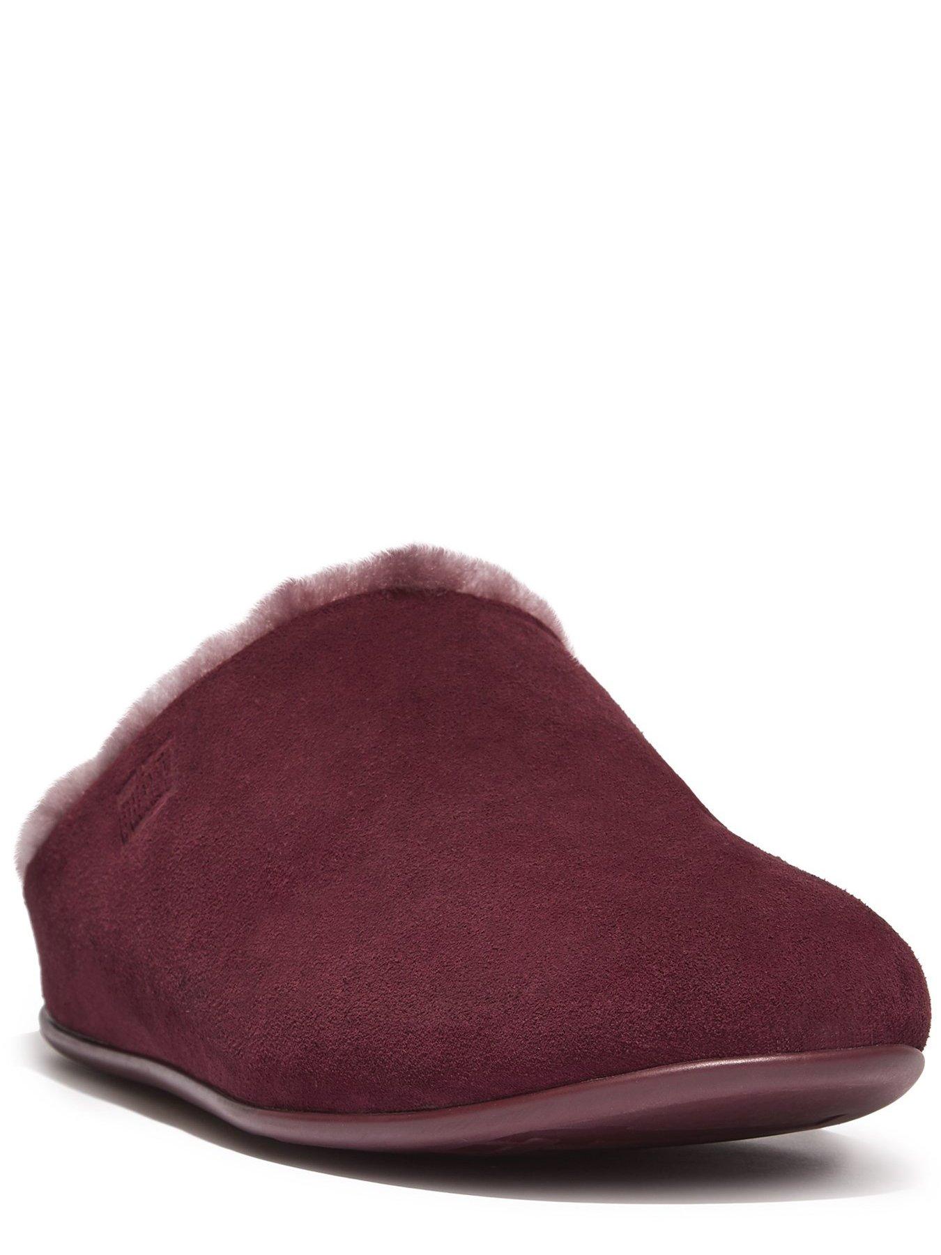 FitFlop Chrissie Shearling Slippers - Plum | very.co.uk