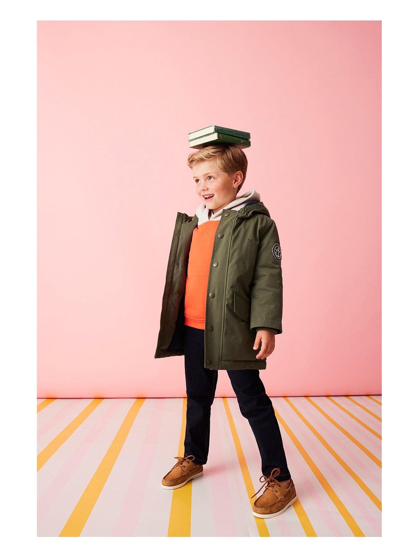 Boys khaki store parka coat