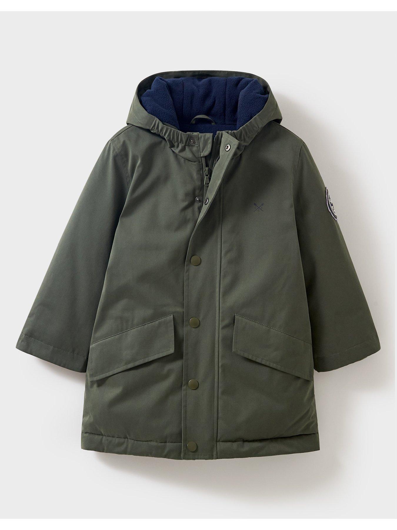 Boys khaki store parka coat