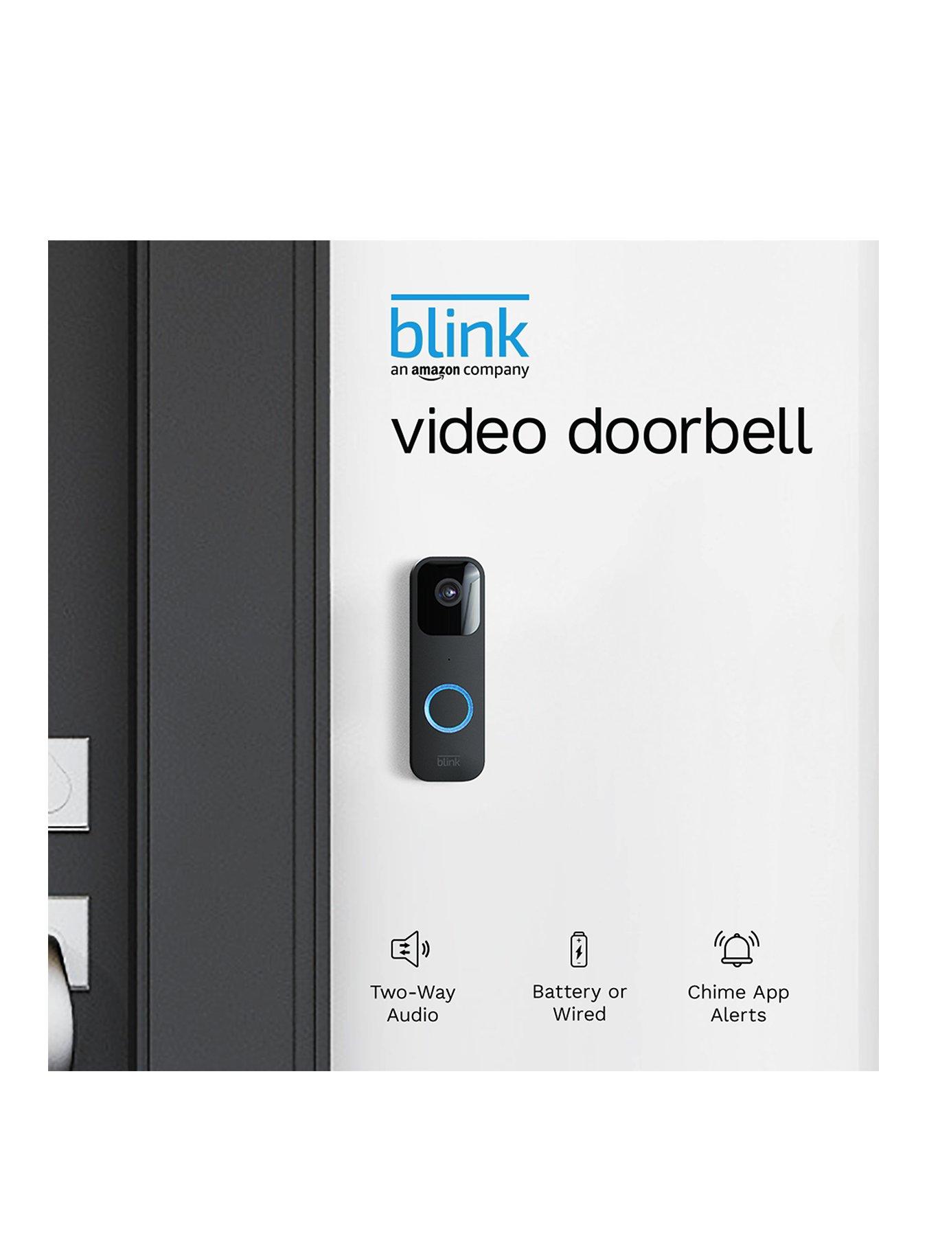 Blink Video Doorbell 1080p HD video, motion detection alerts, battery or  wired, Works with Alexa, Black