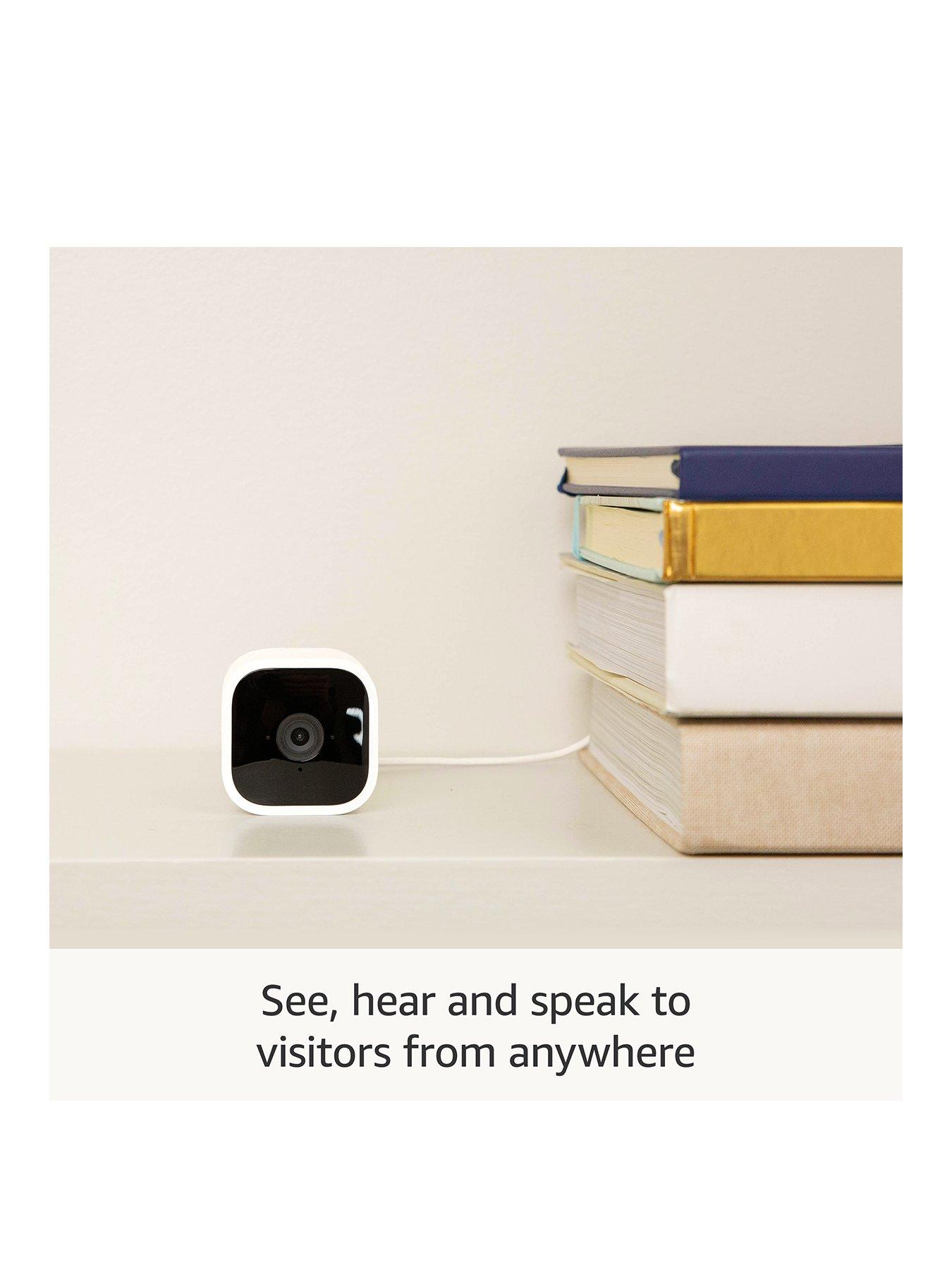 Blink Mini , Compact indoor plug-in smart security camera, 1080p HD  video, motion detection, Works with Alexa , 1 Camera