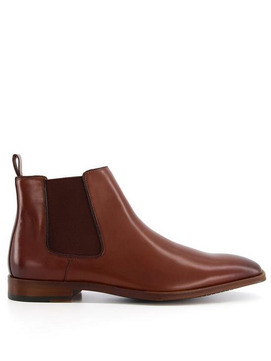 front image of dune-london-market-boot-brown