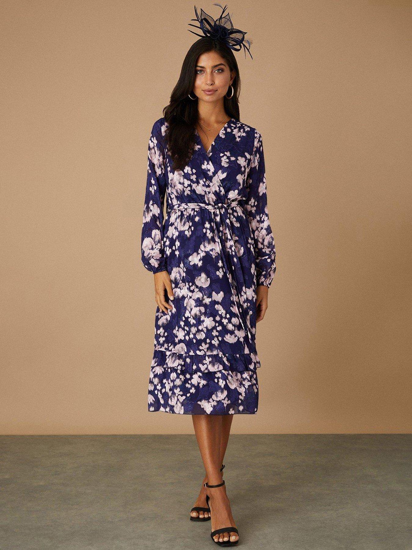 Wallis navy 2025 wrap dress