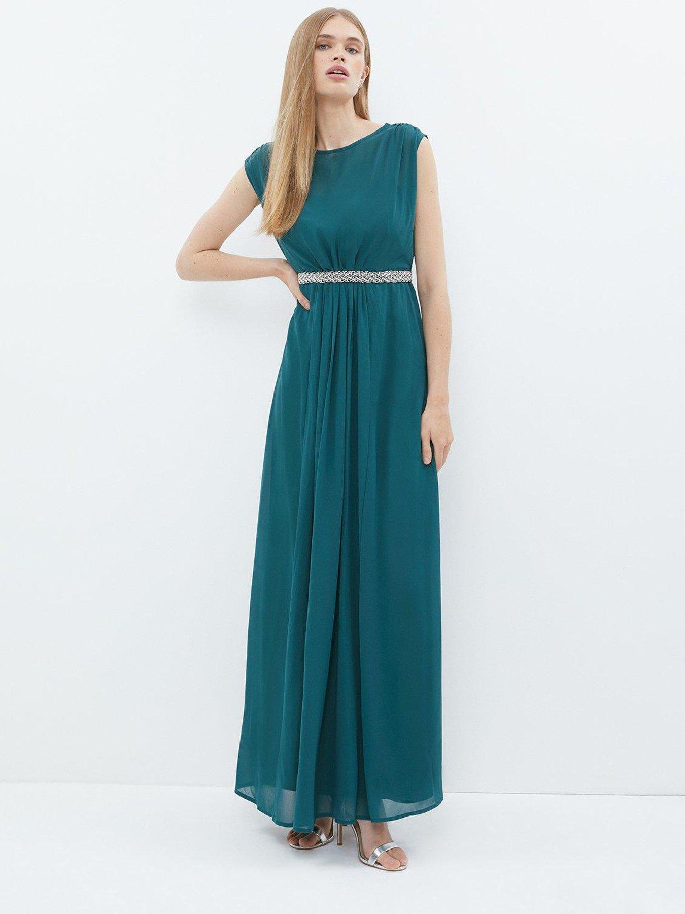 coast dark green dress