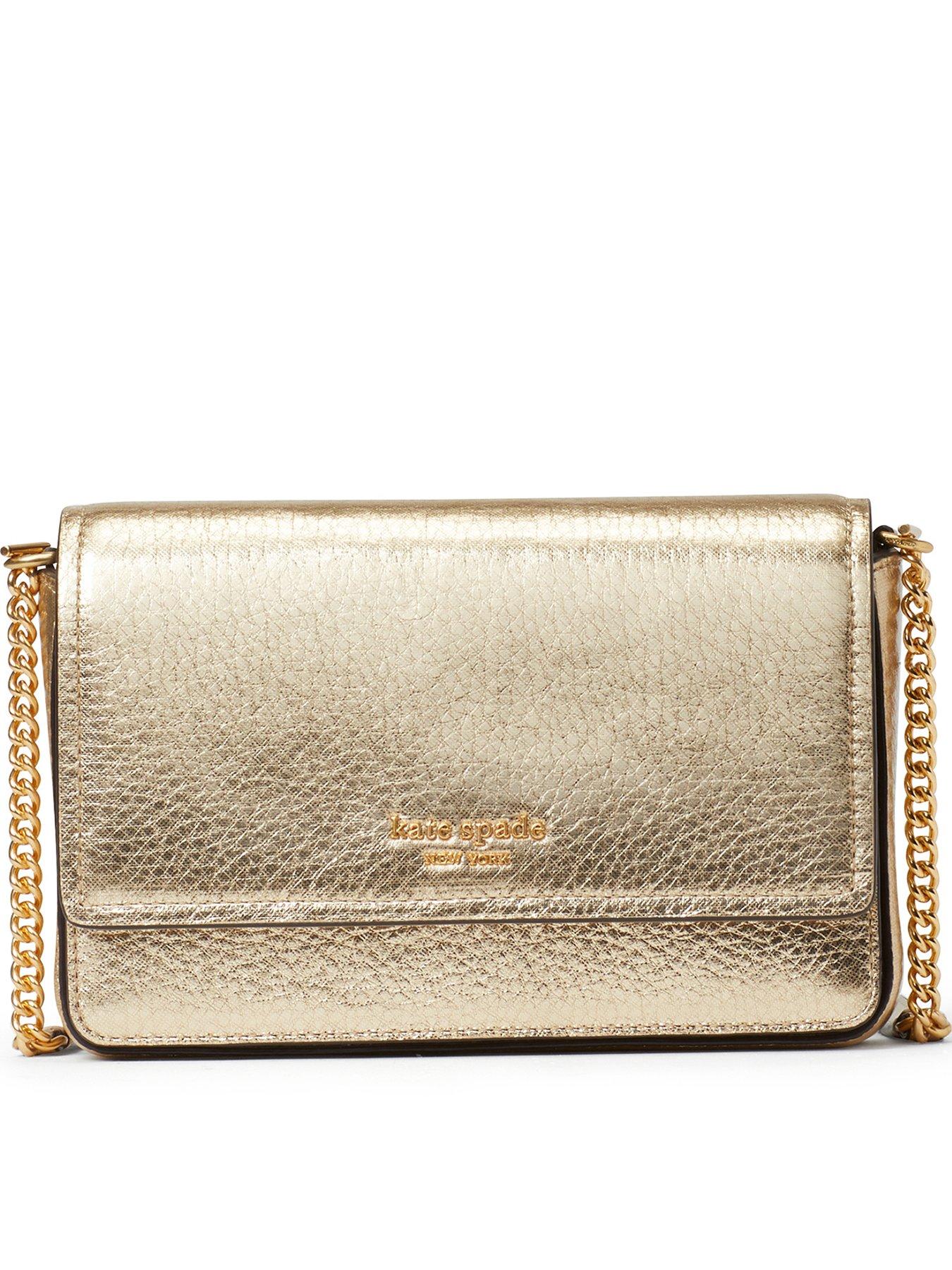 Kate Spade New York Morgan Flap Chain Wallet Bag - Metallic Gold |  