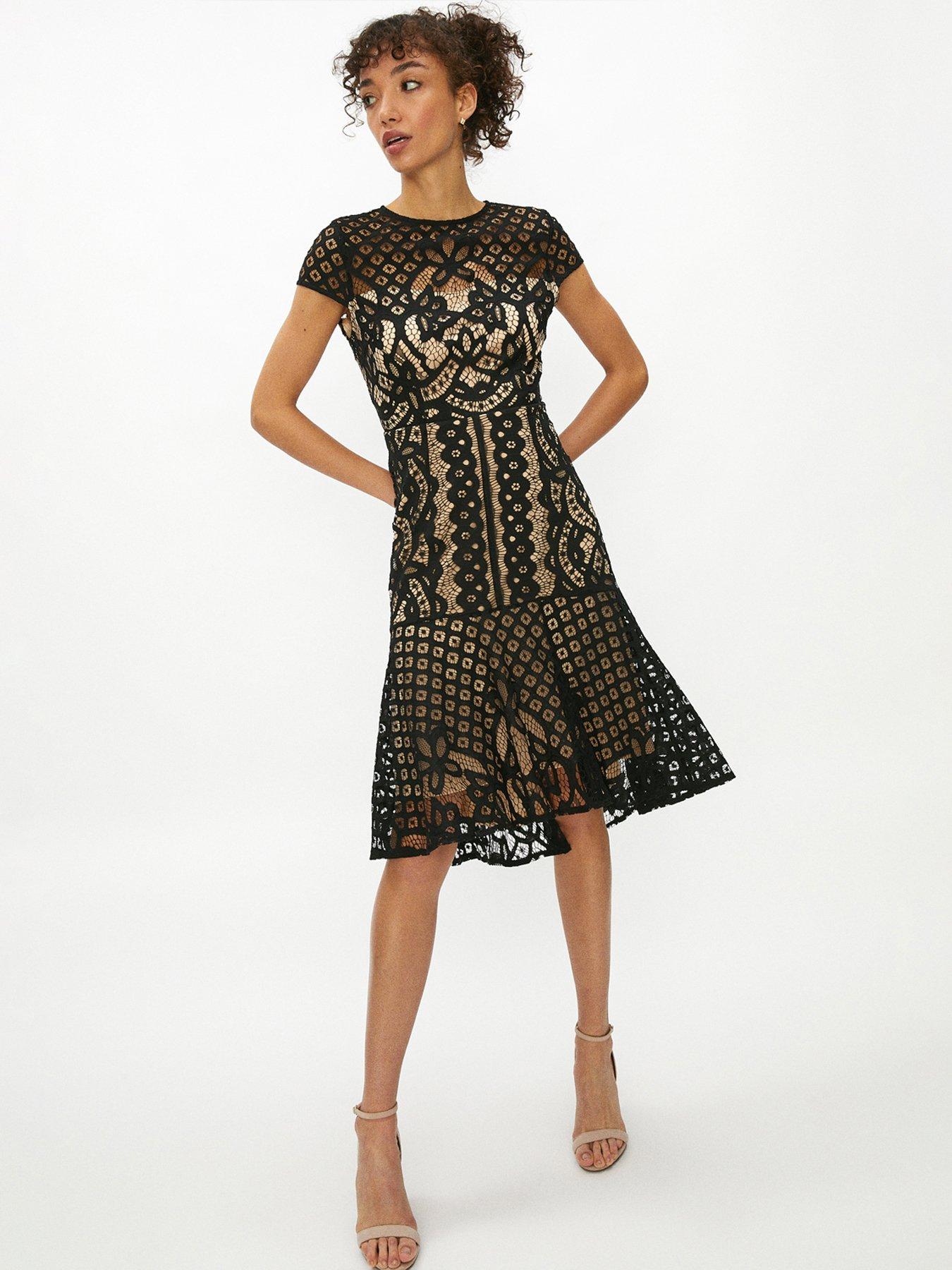 COAST Capped Sleeve Lace Dress - | very.co.uk