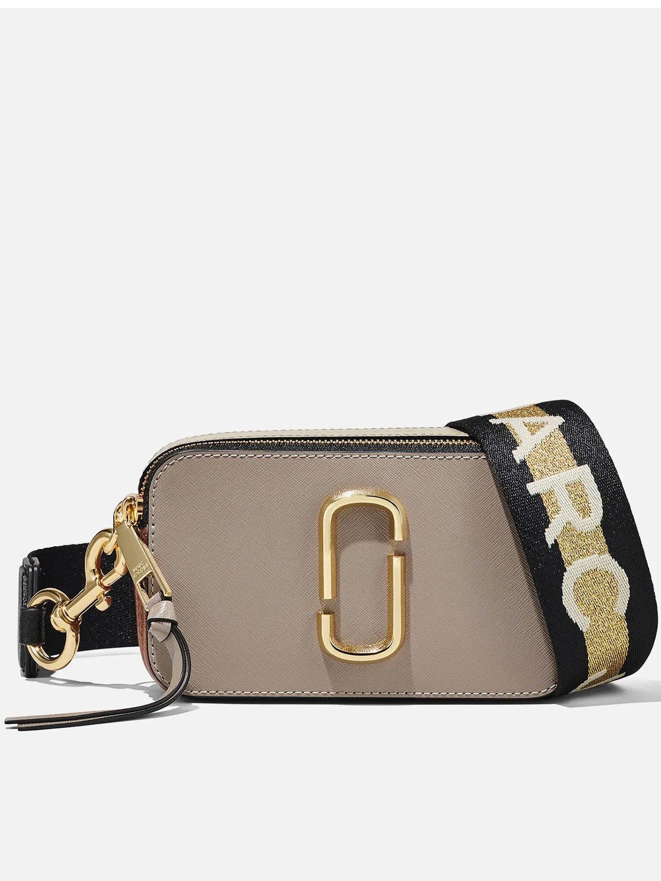 MARC JACOBS The Snapshot Cross-Body Bag - Cement/Brown | very.co.uk