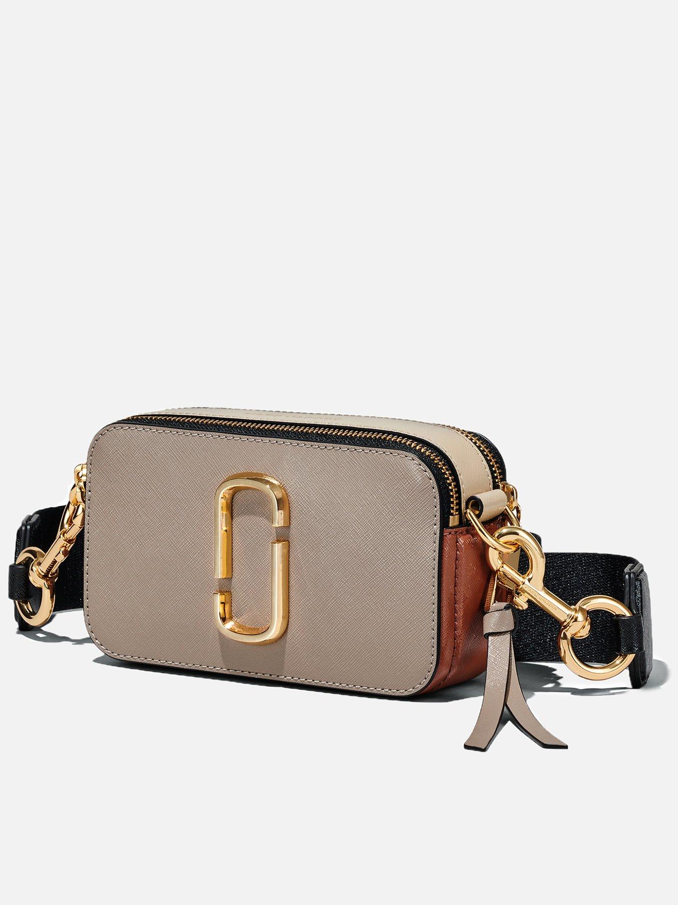 MARC JACOBS The Snapshot Cross-Body Bag - Cement/Brown | very.co.uk