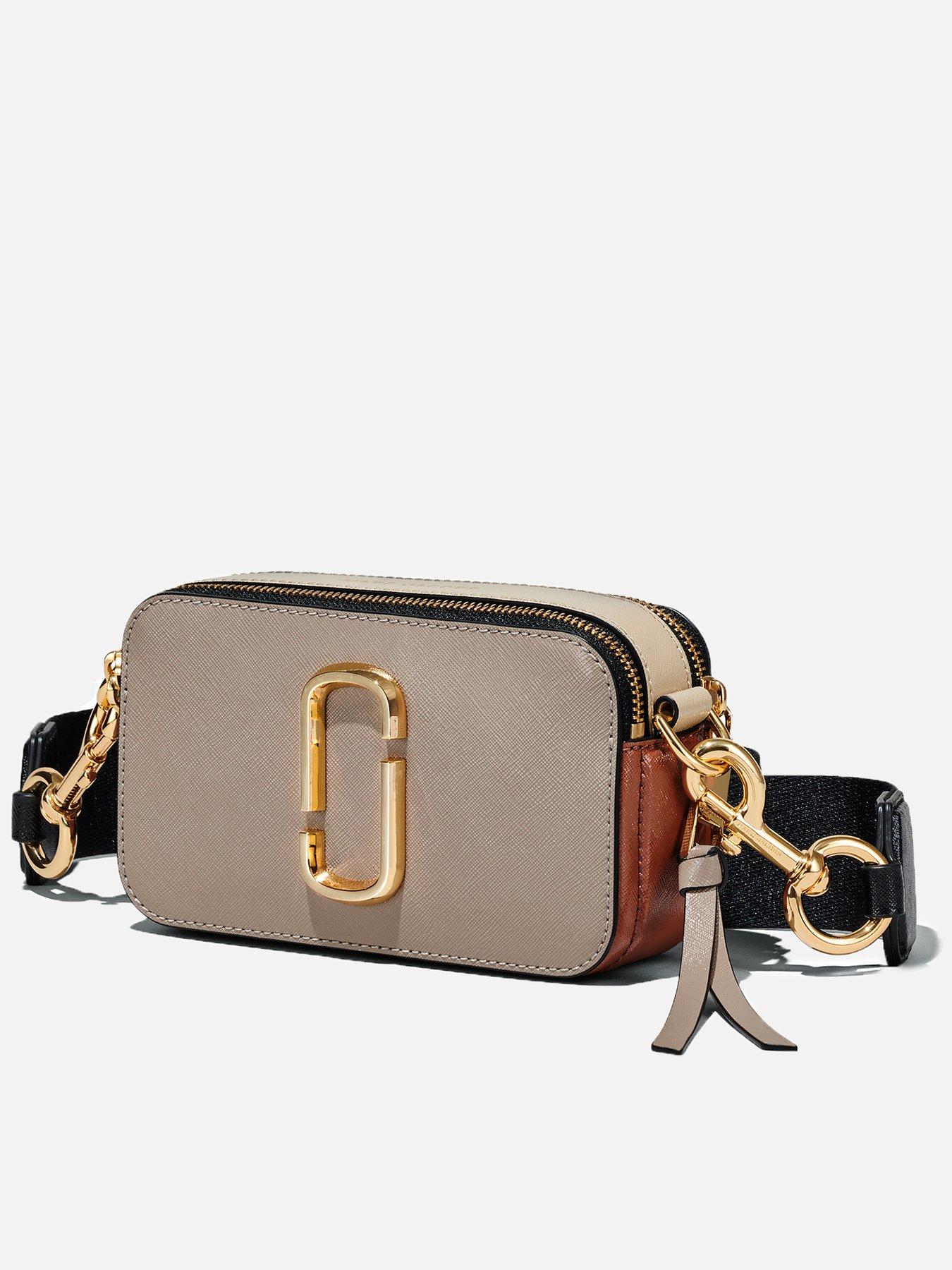 MARC JACOBS The Snapshot Cross-Body Bag - Cement/Brown | Very.co.uk