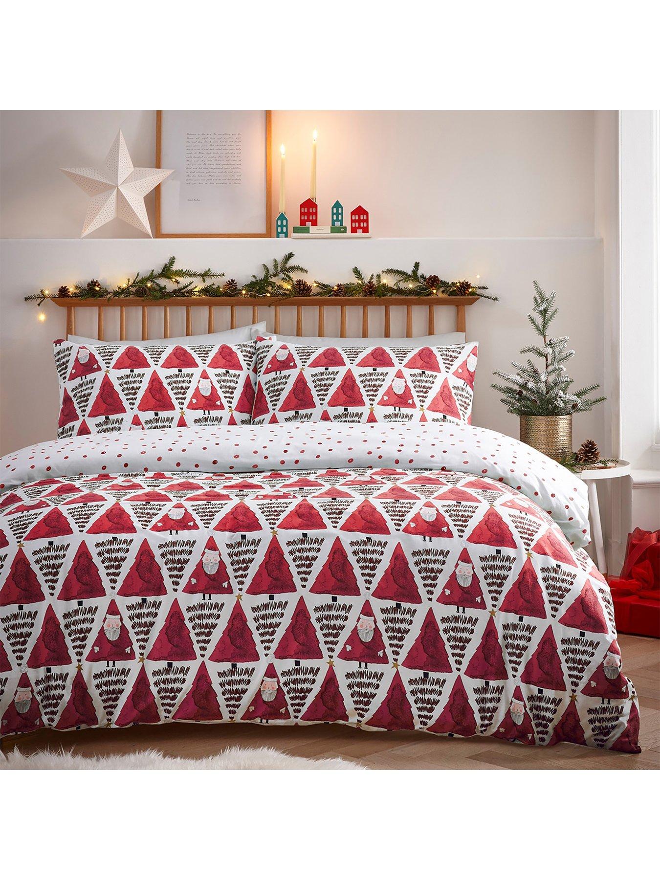 Product photograph of Furn Hide And Seek Santa Christmas Duvet Cover Set - Red from very.co.uk