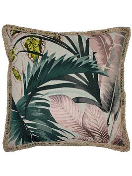 Product photograph of Furn Amazonia Feather Filled Cushion - Pink from very.co.uk